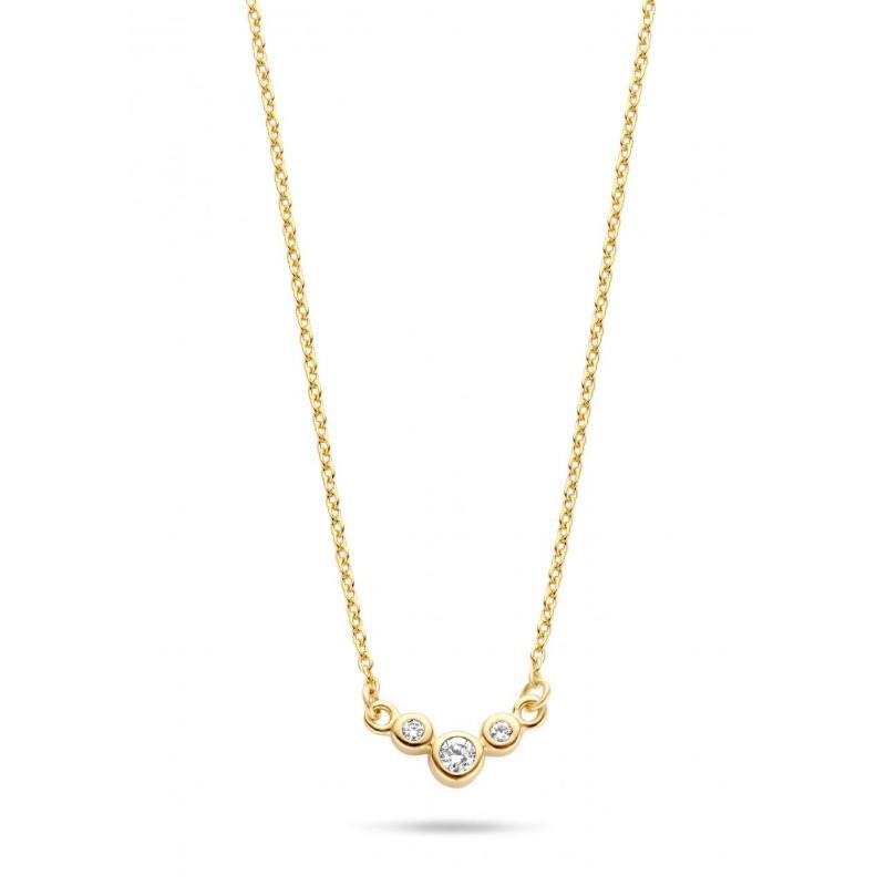 14 Karat Guld Halskæde Fra Spirit Icons Med Brillanter 0056 Carat Wvs