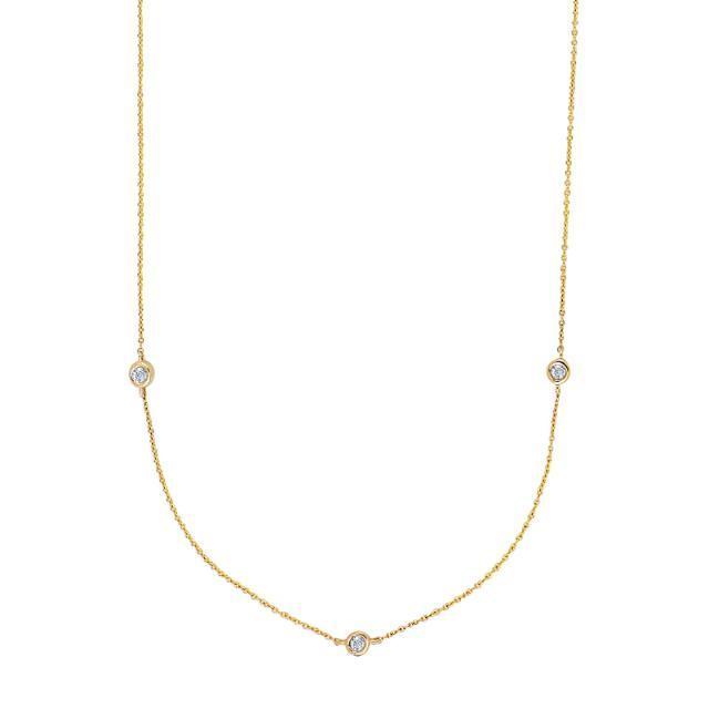 14 Karat Guld Halskæde Fra Nordahl Andersen Med Diamanter 003 Carat Wsi