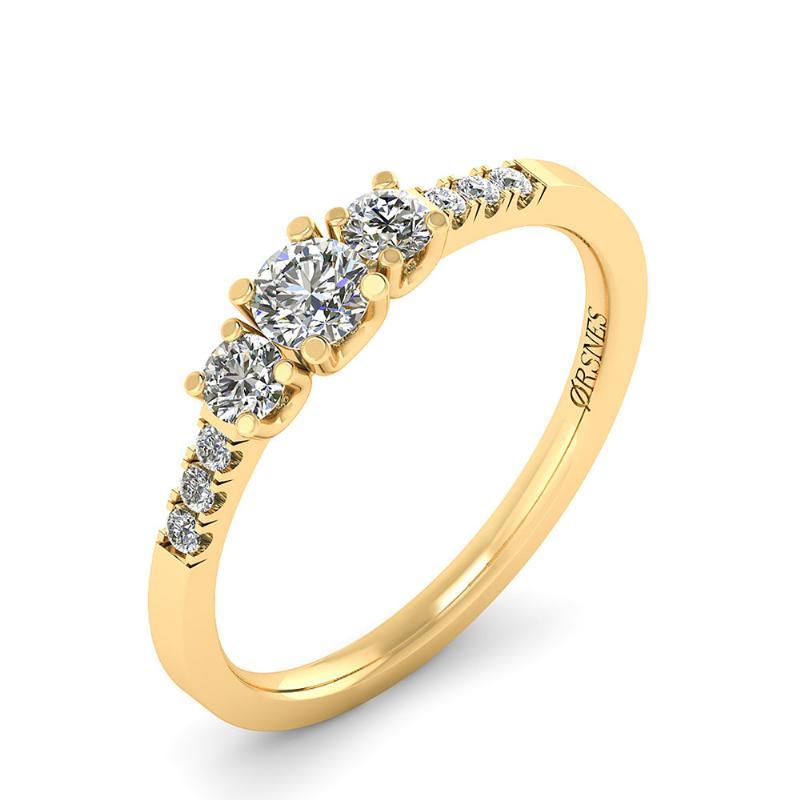 14 Karat Guld Ring Fra Henrik ørsnes Design Med Brillanter 050 Carat Wsi