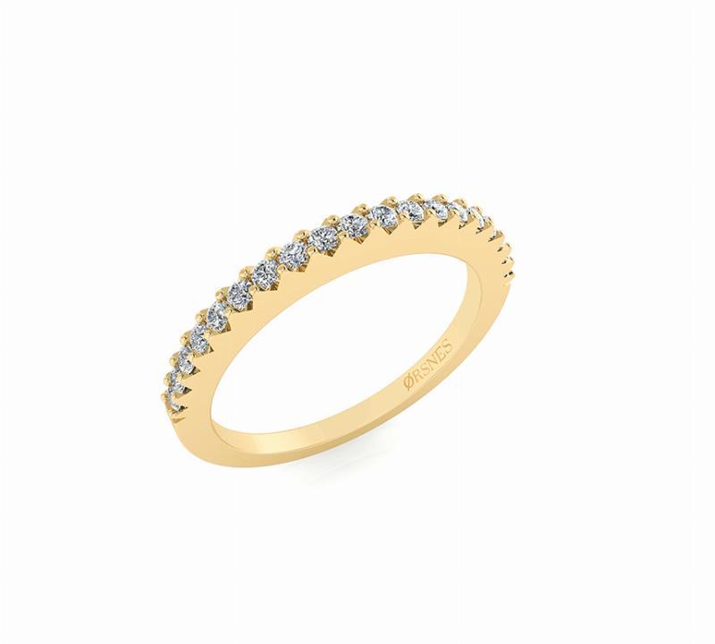 14 Karat Guld Ring Fra Henrik ørsnes Design Med Diamanter 020 Carat Wsi