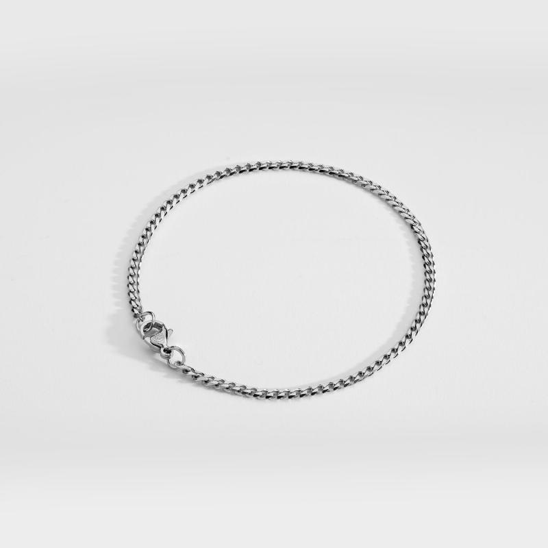 Minimal Sequence Armbånd - Sølvtonet - S - 1905 Cm - Herre - Northern Legacy