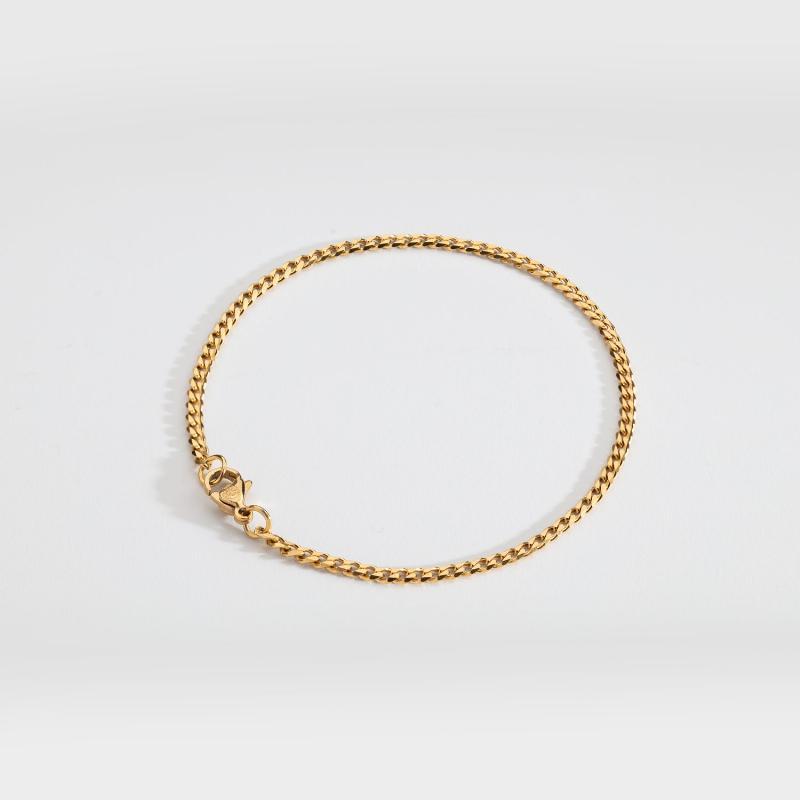 Minimal Sequence Armbånd - Guldtonet - S - 19 Cm - Herre - Northern Legacy