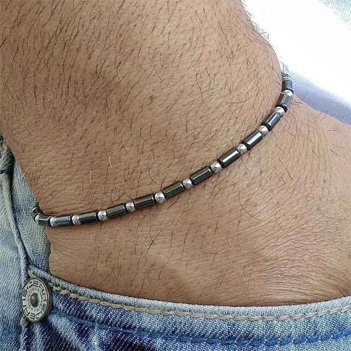 Simpz Hamatit Armbånd Med 4mm Perler