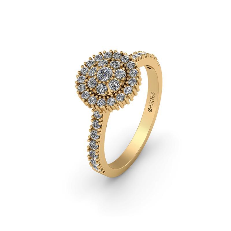 14 Karat Guld Ring Fra Henrik ørsnes Design Med Brillanter 048 Carat Wsi