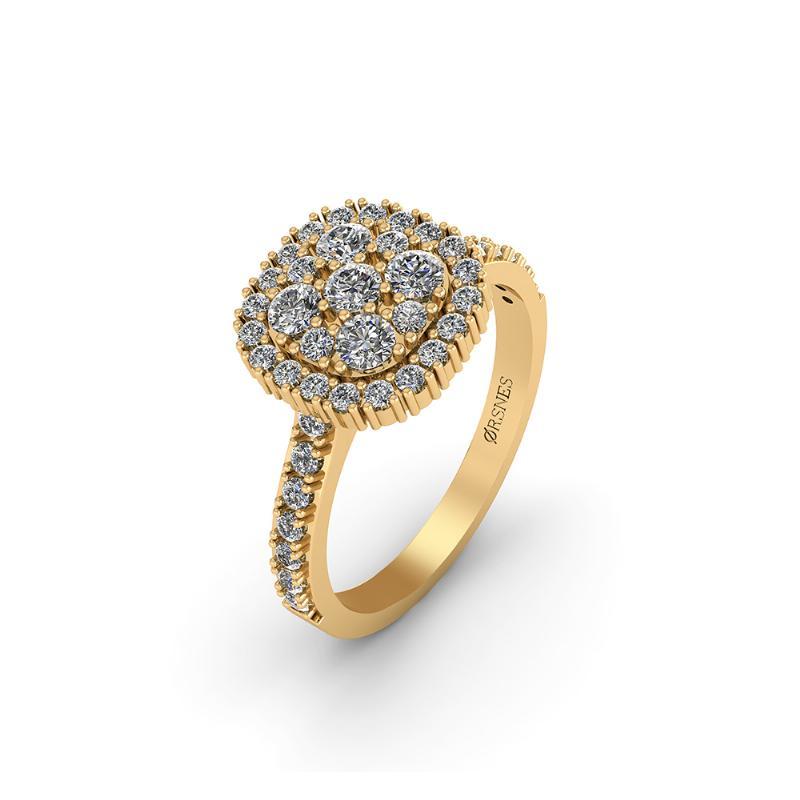 14 Karat Guld Ring Fra Henrik ørsnes Design Med Diamanter 068 Carat Wsi