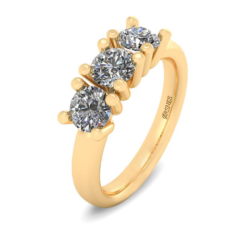 14 Karat Guld Ring Fra Henrik ørsnes Design Med Brillanter 105 Carat Wvvs
