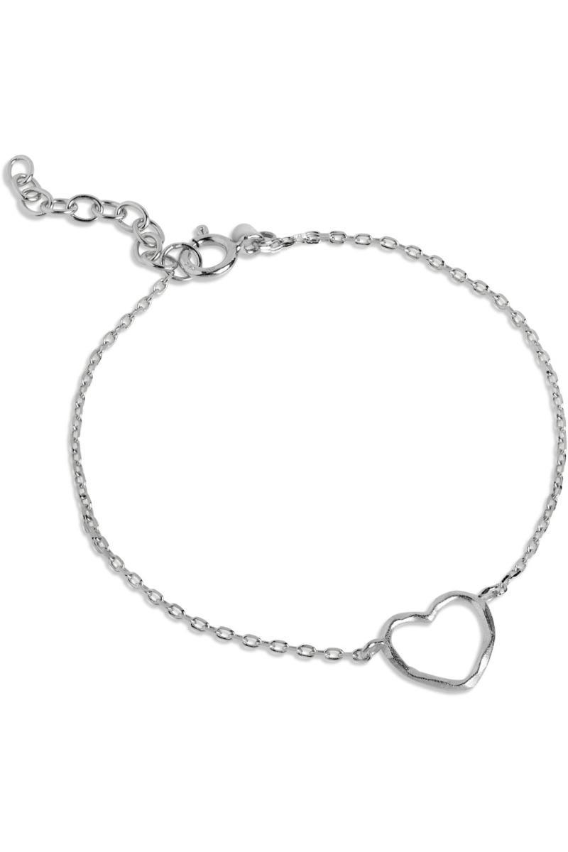 ?ø Enamel - Armbånd - Bracelet Organic Heart - Silver