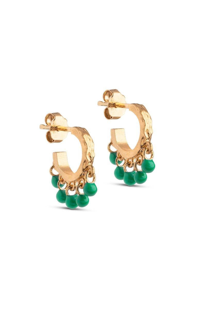 ?ø Enamel - øreringe - Earring Astrid - Grass Green