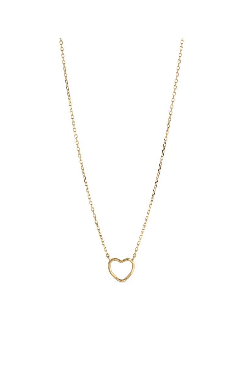 ?ø Enamel - Halskæde - Necklace Organic Heart - Gold