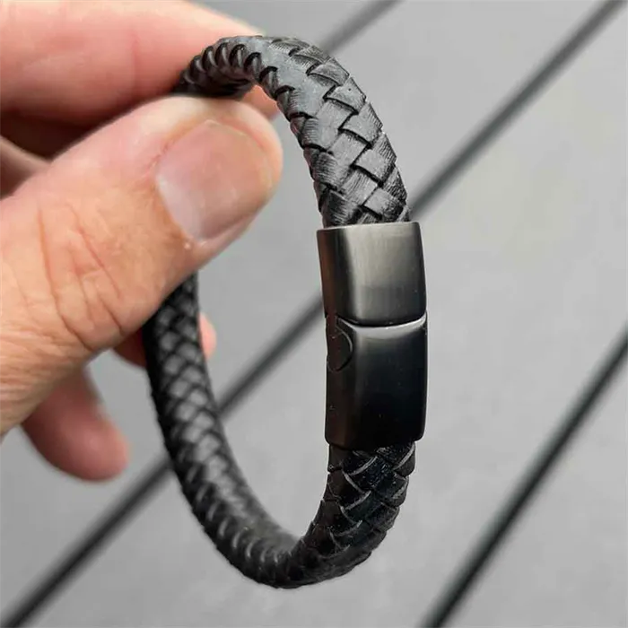 Mini Major Armbånd Fiberlæder Med Sort
