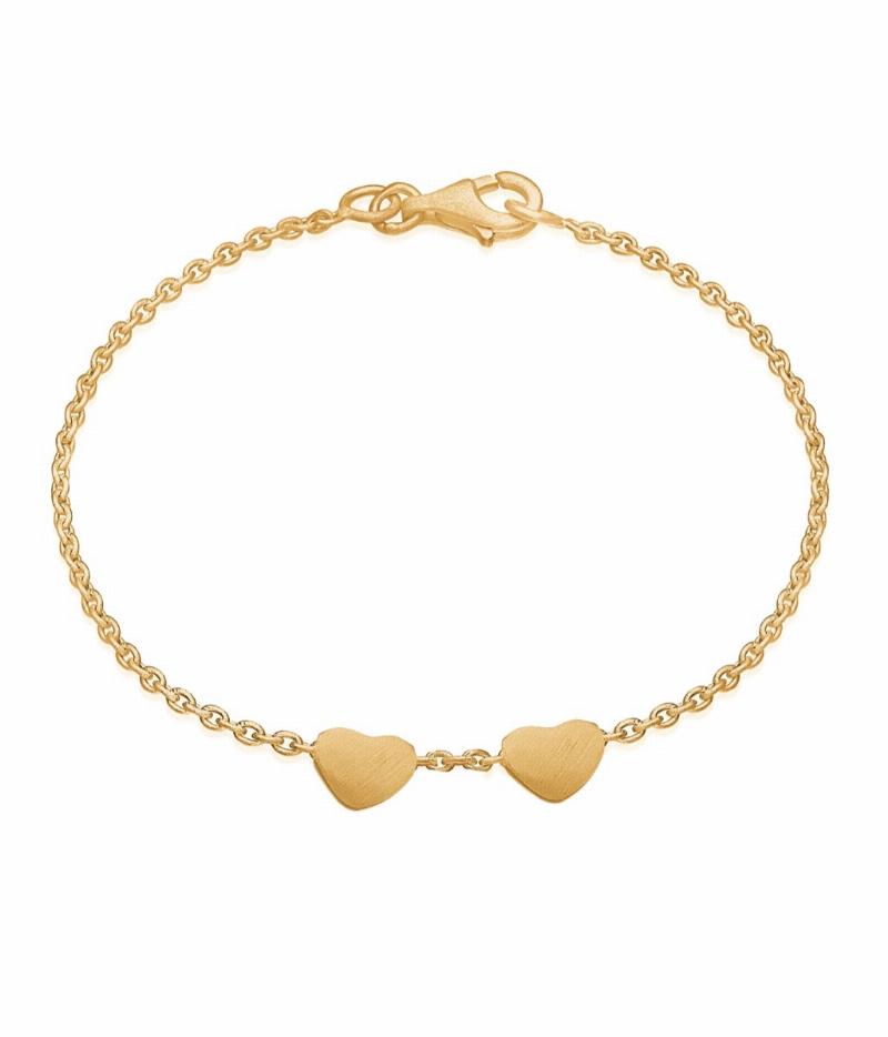 2love Heart Forgyldt Sølv Armbånd Fra Frk Lisberg