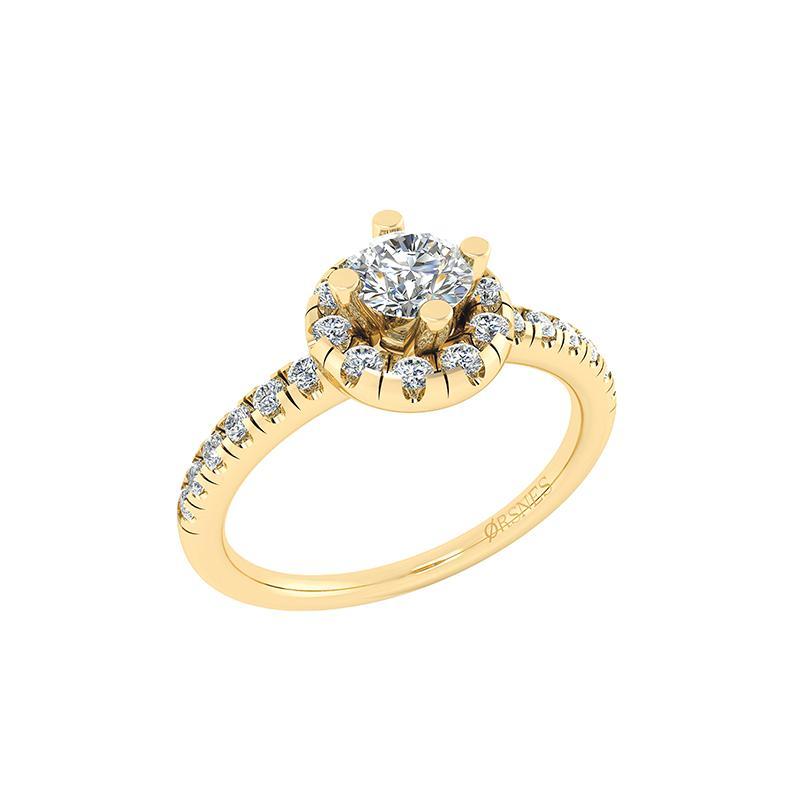 14 Karat Guld Ring Fra Henrik ørsnes Design Med Brillanter 092 Carat Wsi